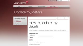 Log in - of Virgin Atlantic