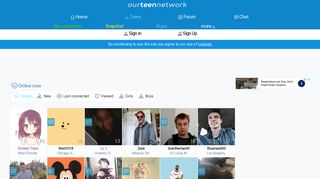 Teenager online now in Ourteennetwork