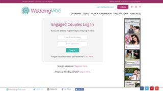 Log in to enter our wedding giveaways and contests! - Wedding Vibe