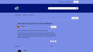 Why Did My Account Get Chat Disabled? – ourWorld Support