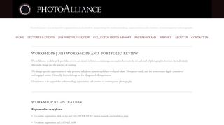Our World registration page — PhotoAlliance