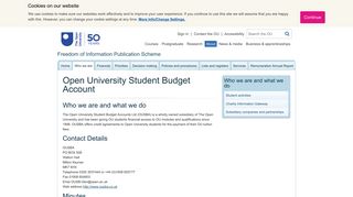 Open University Student Budget Account | Freedom of Information ...