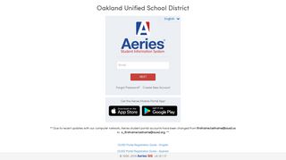 Aeries: Portals - Oakland Unified School District