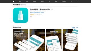 Out of Milk - Shopping List on the App Store - iTunes - Apple