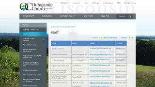 Staff | Outagamie County, WI
