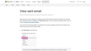 View sent email - Outlook - Office Support - Office 365