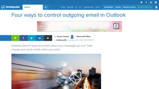 Four ways to control outgoing email in Outlook - TechRepublic