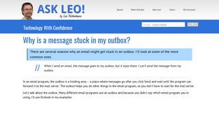 Why is a message stuck in my outbox? - Ask Leo!