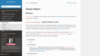 Django helpers — pytest-django documentation