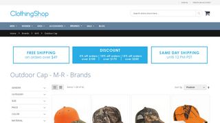 Outdoor Cap | Discount Headwear | Clothing Shop Online