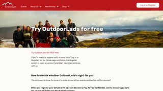 Try OutdoorLads for free | OutdoorLads