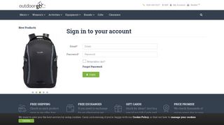 Login Page - OutdoorGB