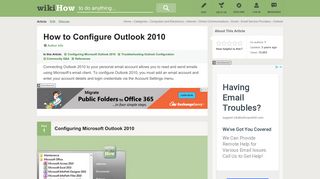 How to Configure Outlook 2010: 13 Steps (with Pictures) - wikiHow