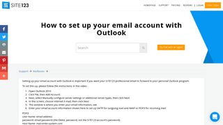 How to set up your email account with Outlook | Support Center ...