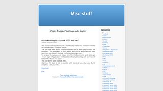 outlook auto login « Misc stuff - server