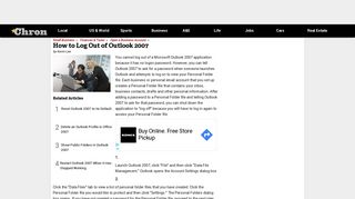 How to Log Out of Outlook 2007 | Chron.com