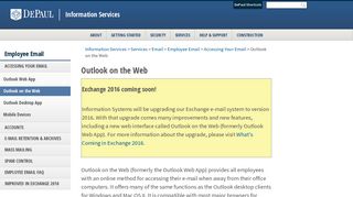 Outlook on the Web | Accessing Your Email | Employee Email ...