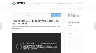 How to add your branding to Office 365 login screens - GCITS