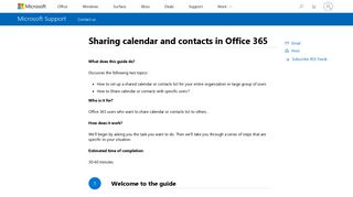 Sharing calendar and contacts in Office 365 - Microsoft Support