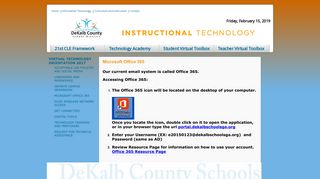 Microsoft Office 365 - DeKalb County School