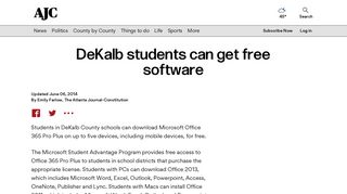 DeKalb students can get free software - AJC.com