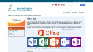 Office 365 - Kawartha Pine Ridge District School Board