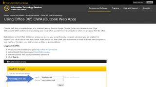 Using Office 365 OWA (Outlook Web App) | Information Technology ...