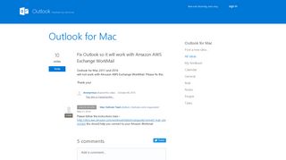 Fix Outlook so it will work with Amazon AWS Exchange WorkMail ...