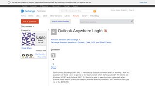 Outlook Anywhere LogIn - Microsoft