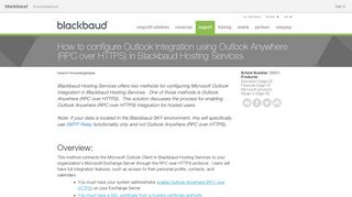 How to configure Outlook Integration using Outlook Anywhere (RPC ...