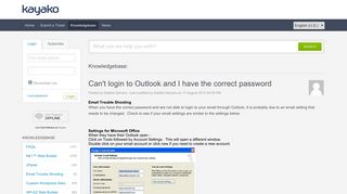 Can't login to Outlook and I have the correct password - Powered by ...