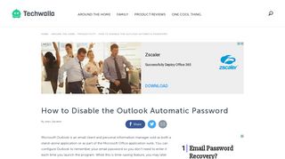 How to Disable the Outlook Automatic Password | Techwalla.com