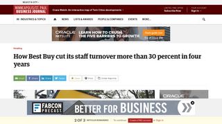 How Best Buy decreased its staff turnover more than 30 percent over ...