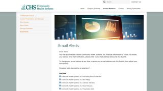 Email Alerts | Community Health Systems (CHS)