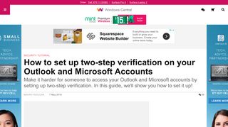 How to set up two-step verification on your Outlook and Microsoft ...