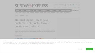 Hotmail login: How to save contacts in Outlook - How to create new ...
