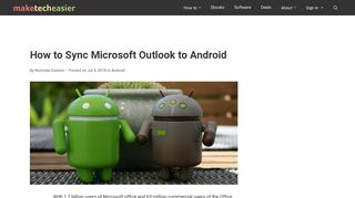 How to Sync Microsoft Outlook to Android - Make Tech Easier
