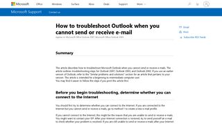 How to troubleshoot Outlook when you cannot send or receive e-mail