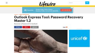 Outlook Express Tool: Password Recovery Master 1.2 - Lifewire