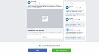 Outlook - Have you connected your Facebook account to... | Facebook