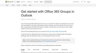 Get started with Office 365 Groups in Outlook - Office Support