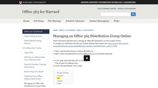 Managing an Office 365 Distribution Group Online | Office 365 for ...