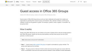 Guest access in Office 365 Groups - Outlook - Office Support