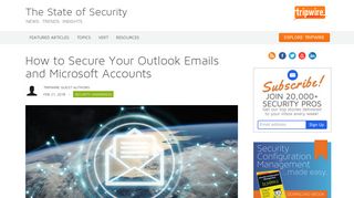 How to Secure Your Outlook Emails and Microsoft Accounts - Tripwire