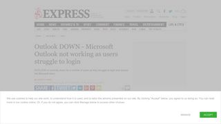 Outlook down - Microsoft Outlook not working as users struggle to ...