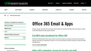 Office 365 Email & Apps | University of North Dakota