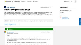 Outlook Organisation Login - Microsoft Community