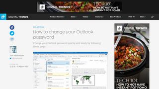 How to Change Your Outlook Password | Digital Trends