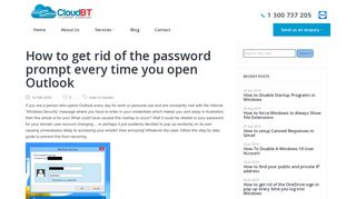 How to get rid of the password prompt every time you open Outlook