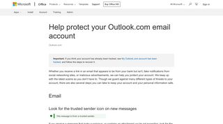 Help protect your Outlook.com email account - Outlook - Office Support